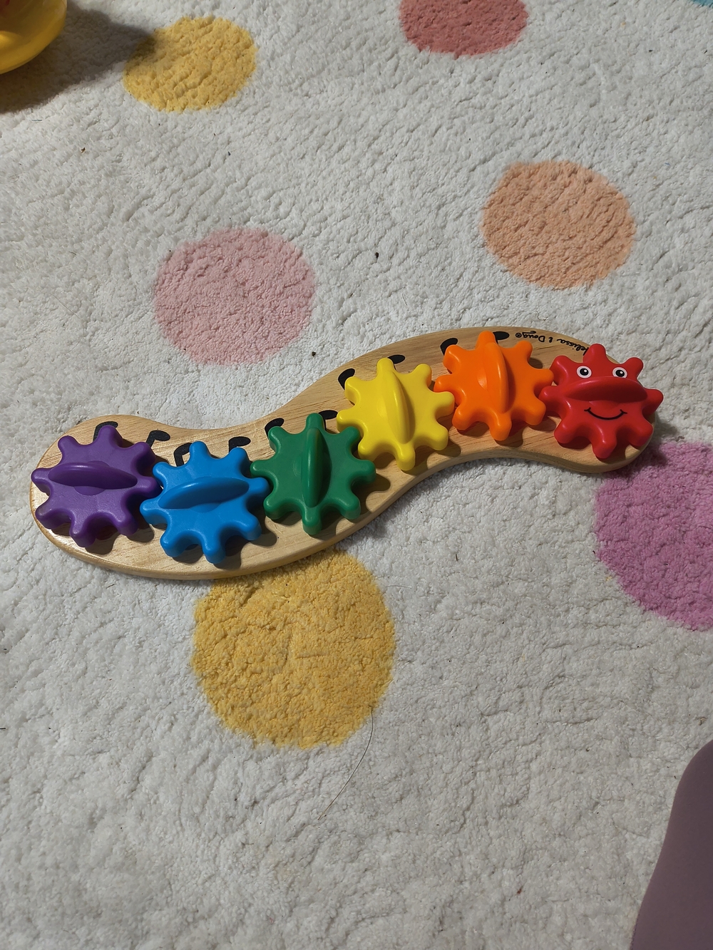 Colorful Wooden Gear Puzzle Toy - Melissa And Doug - Picture 2 of 2